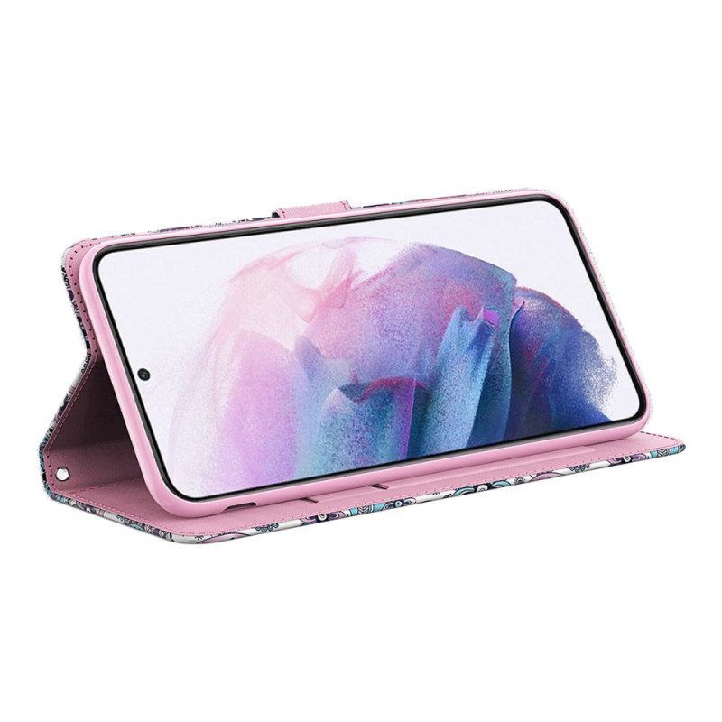 Flip Case Für Samsung Galaxy A13 5G / A04s Rosa Baum