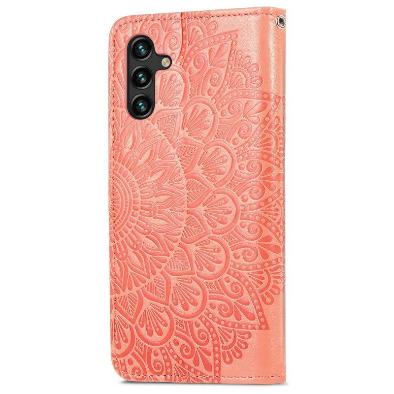 Flip Case Für Samsung Galaxy A13 5G / A04s Stammesblätter