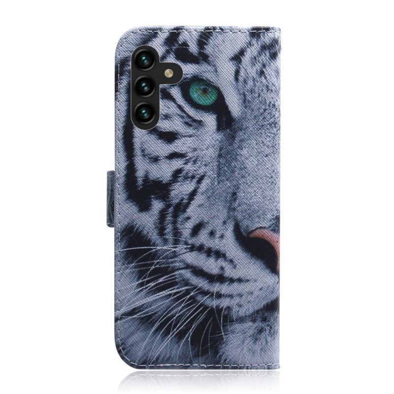 Flip Case Für Samsung Galaxy A13 5G / A04s Tigergesicht