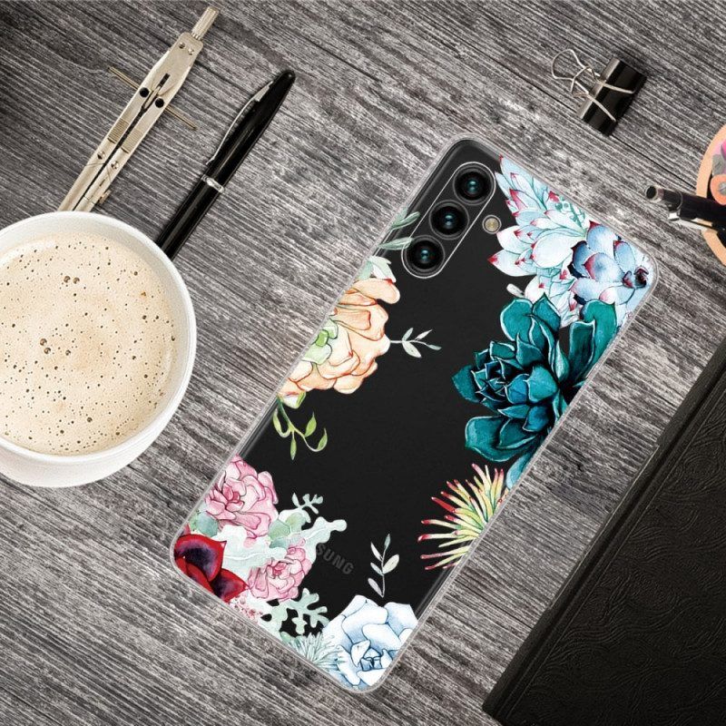 Hülle Für Samsung Galaxy A13 5G / A04s Aquarellblumen