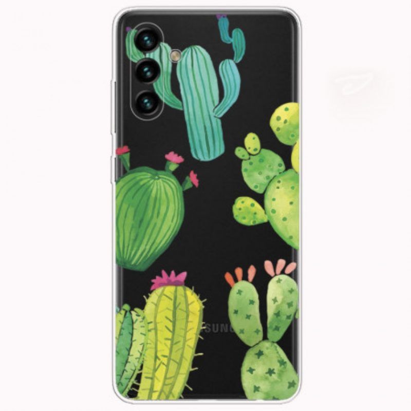 Hülle Für Samsung Galaxy A13 5G / A04s Aquarellkakteen