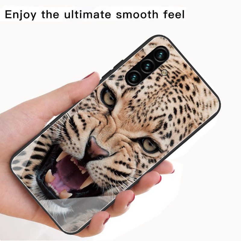 Hülle Für Samsung Galaxy A13 5G / A04s Gehärtetes Leopardenglas