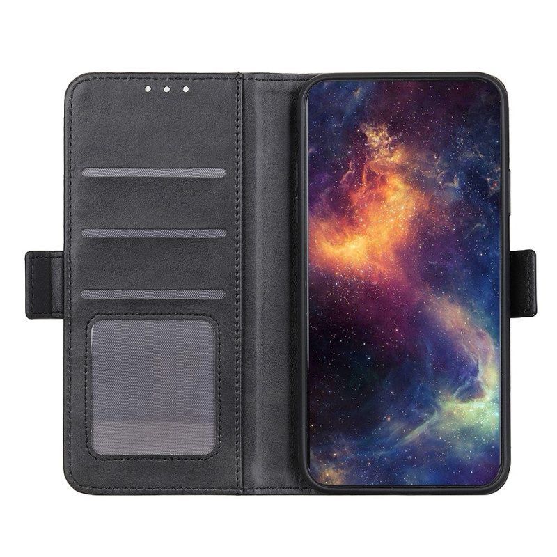 Lederhüllen Für Samsung Galaxy A13 5G / A04s Flip Case Doppelte Klappe