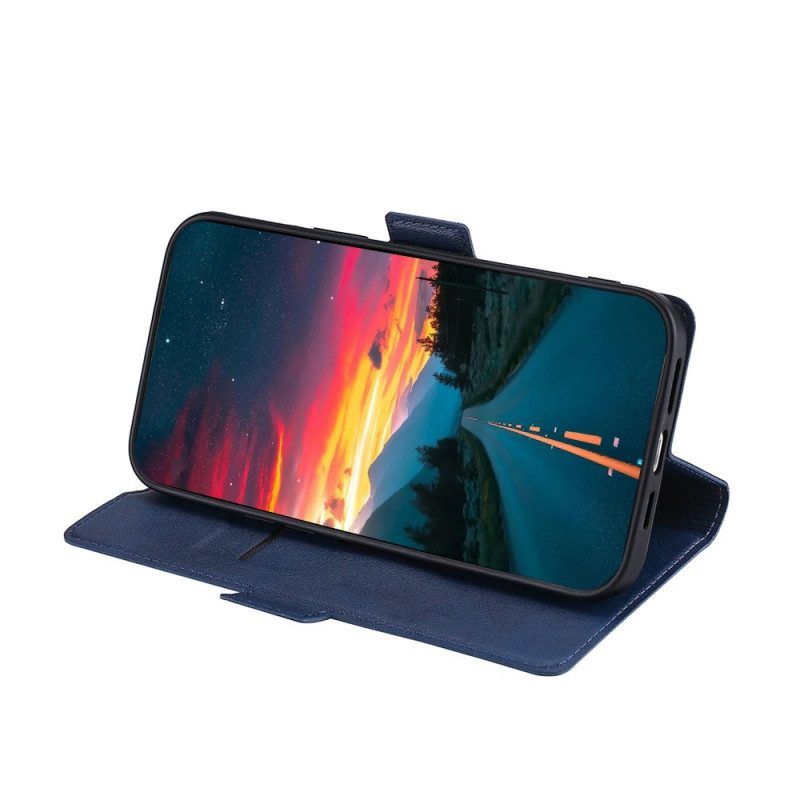 Lederhüllen Für Samsung Galaxy A13 5G / A04s Flip Case Klappen-doppeldesign