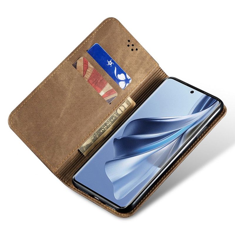 Flip Case Oppo Reno 12 5g Jeansstoff