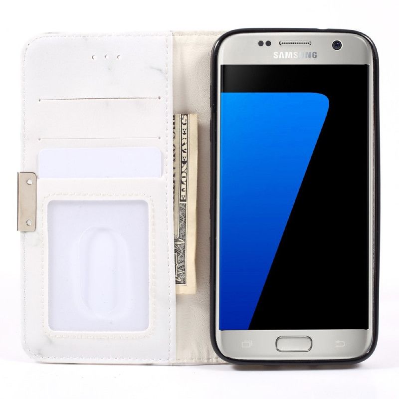 Flip Case Samsung Galaxy S7 Handyhülle Marmor