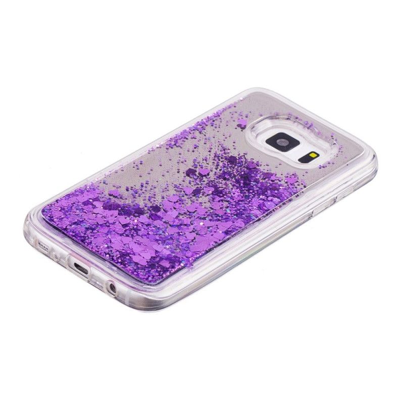 Hülle Samsung Galaxy S7 Pink Glitzerpulver