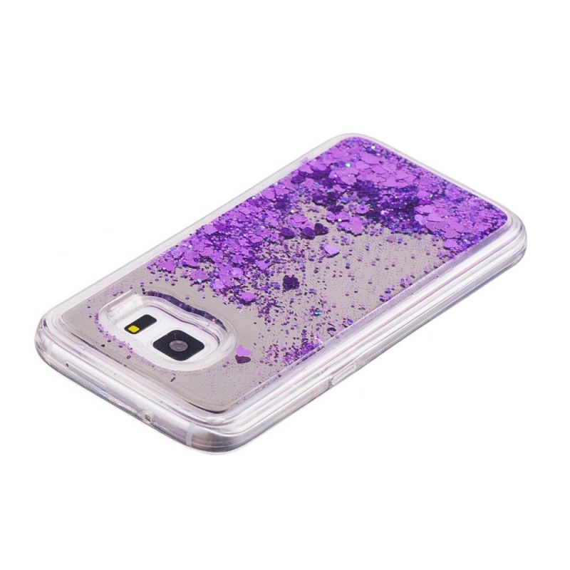 Hülle Samsung Galaxy S7 Pink Glitzerpulver