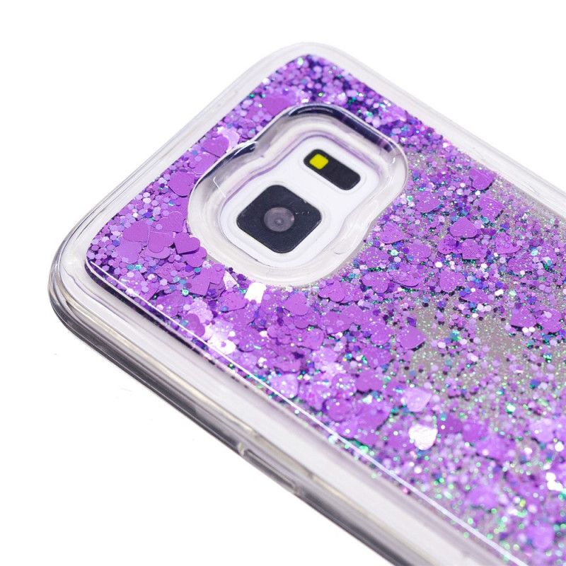 Hülle Samsung Galaxy S7 Pink Glitzerpulver