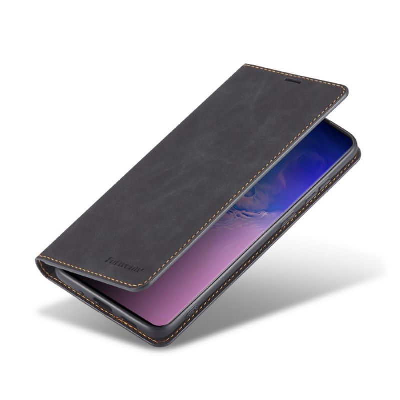 Flip Case Samsung Galaxy S10 5G Schwarz Forwenw Ledereffekt