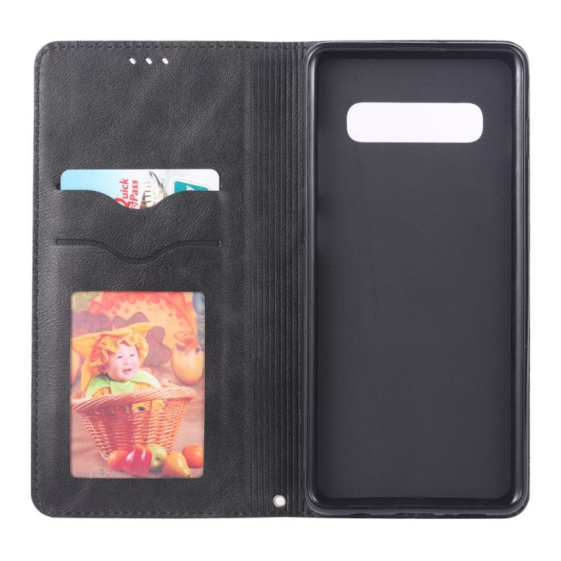 Flip Case Samsung Galaxy S10 5G Schwarz Retro-Azns