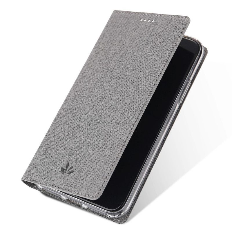 Flip Case Samsung Galaxy S10 5G Schwarz Texturiertes Vili Dmx