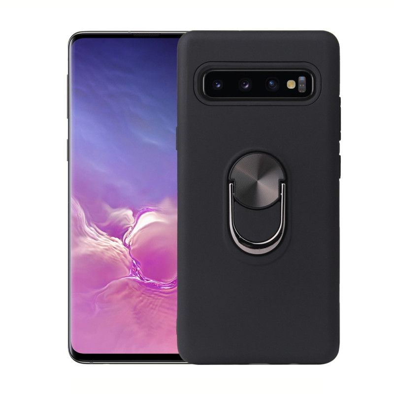 Hülle Für Samsung Galaxy S10 5G Schwarz Abnehmbar Mit Stützring