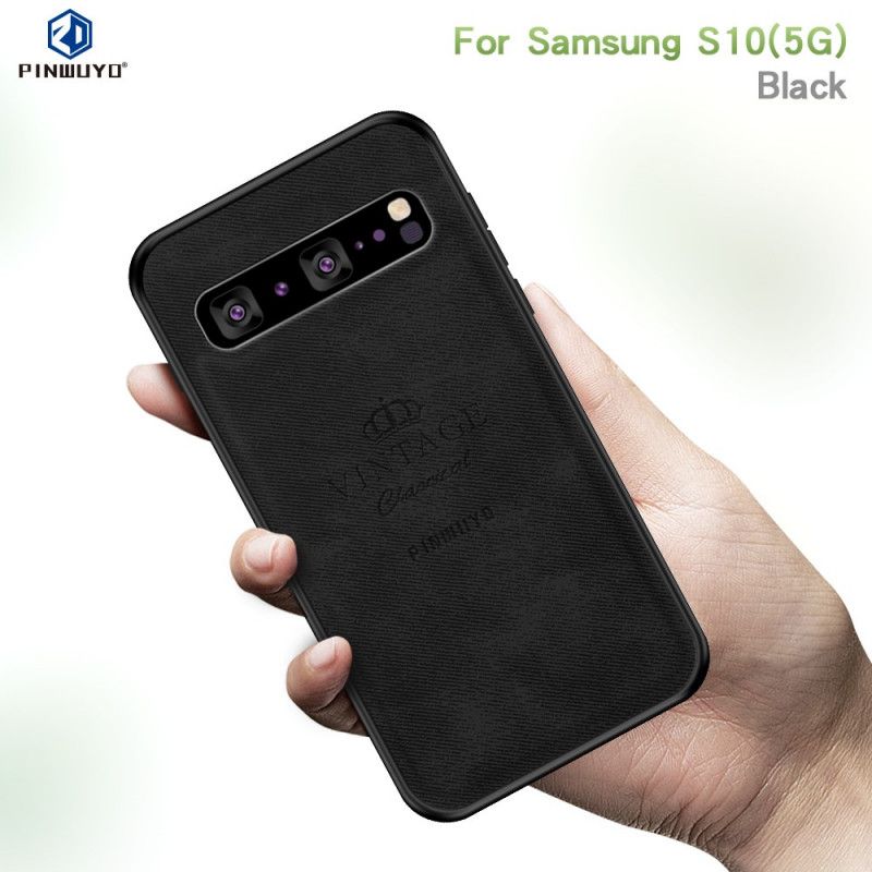 Hülle Samsung Galaxy S10 5G Grau Ehrenwerter Vintage Pinwuyo