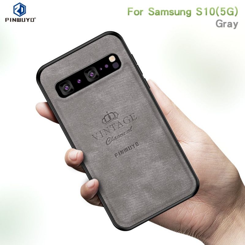 Hülle Samsung Galaxy S10 5G Grau Ehrenwerter Vintage Pinwuyo