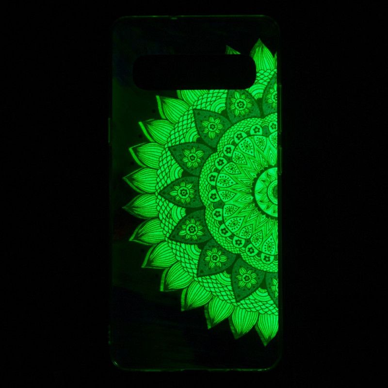 Hülle Samsung Galaxy S10 5G Handyhülle Fluoreszierendes Farbiges Mandala