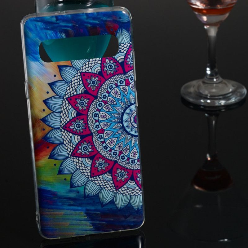 Hülle Samsung Galaxy S10 5G Handyhülle Fluoreszierendes Farbiges Mandala