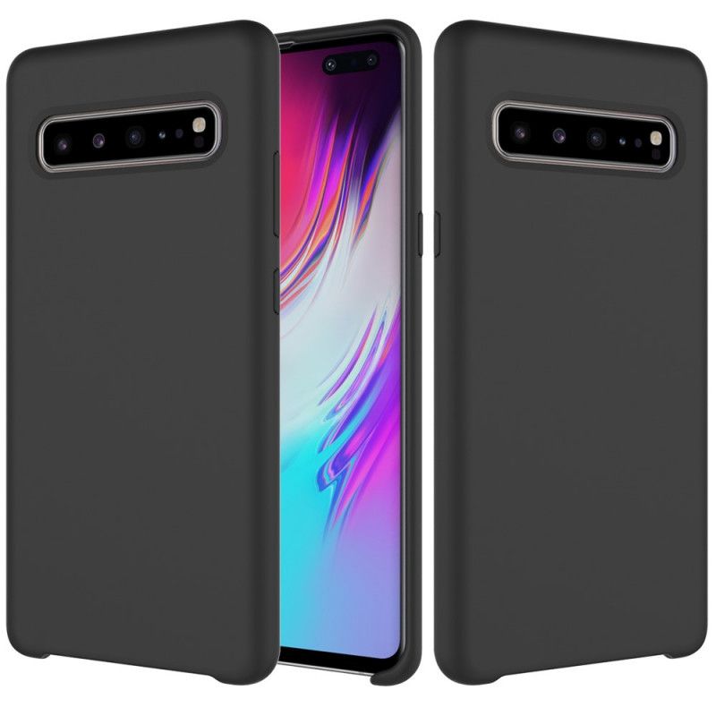 Hülle Samsung Galaxy S10 5G Schwarz Handyhülle Seidige Silikonberührung