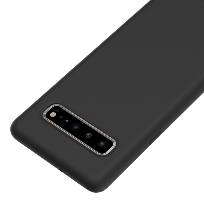 Hülle Samsung Galaxy S10 5G Schwarz Handyhülle Seidige Silikonberührung