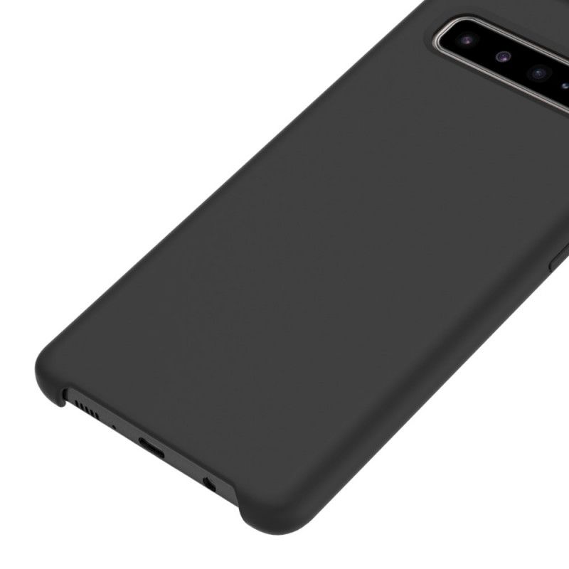 Hülle Samsung Galaxy S10 5G Schwarz Handyhülle Seidige Silikonberührung