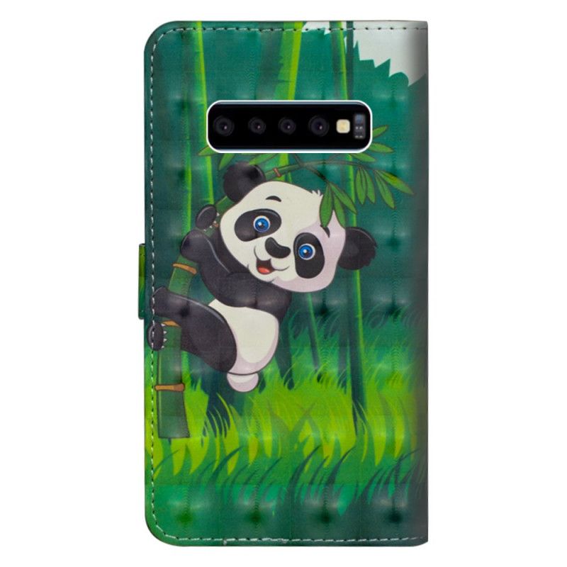 Lederhüllen Für Samsung Galaxy S10 5G Panda Und Bambus