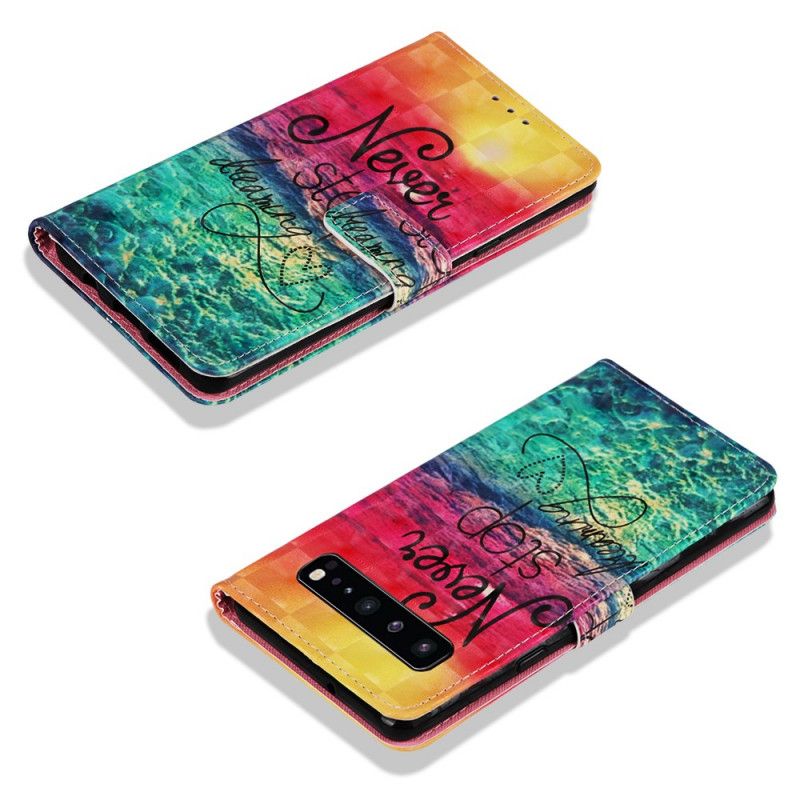 Lederhüllen Samsung Galaxy S10 5G Nie Aufhören Zu Träumen