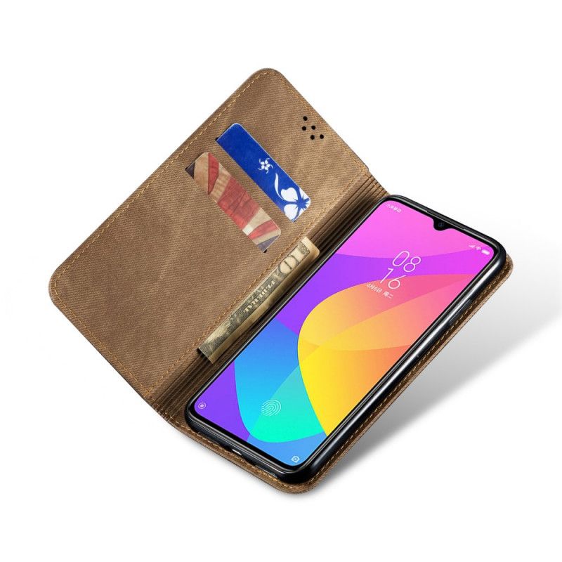 Flip Case Für Xiaomi Mi A3 Schwarz Jeansstoff