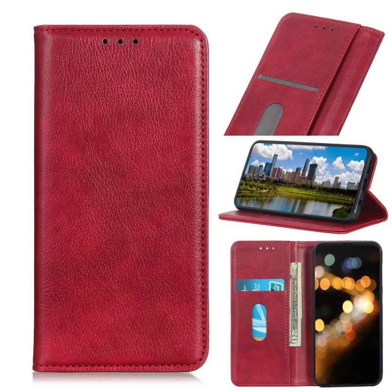 Flip Case Xiaomi Mi A3 Schwarz Elegantes Spaltleder