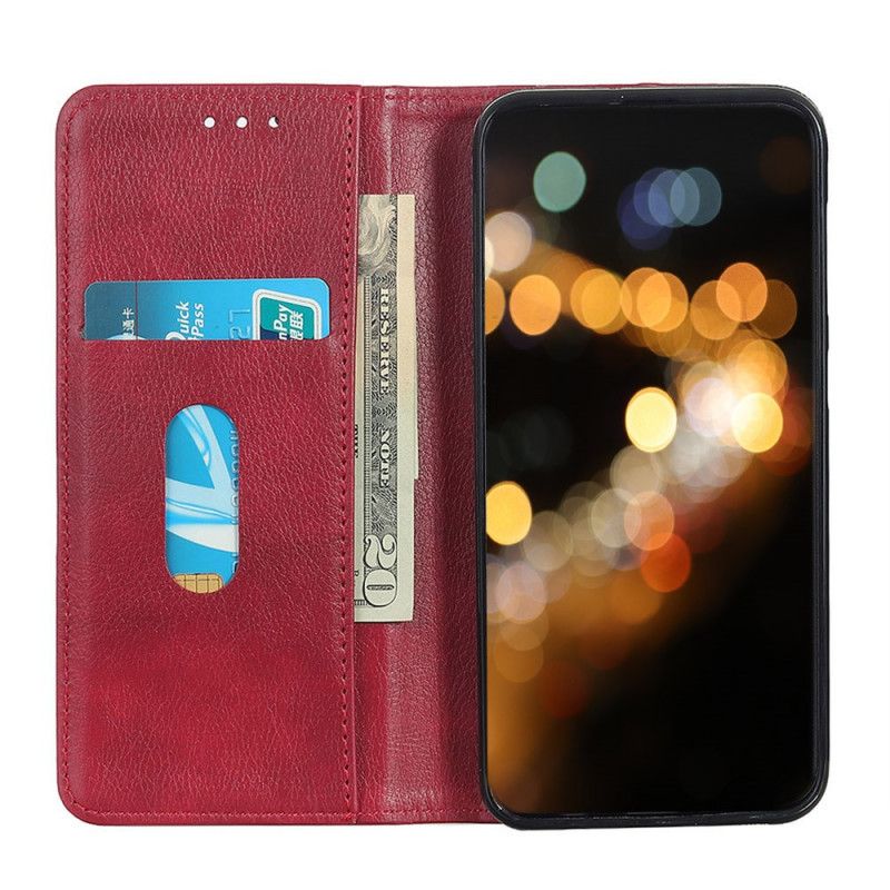 Flip Case Xiaomi Mi A3 Schwarz Elegantes Spaltleder