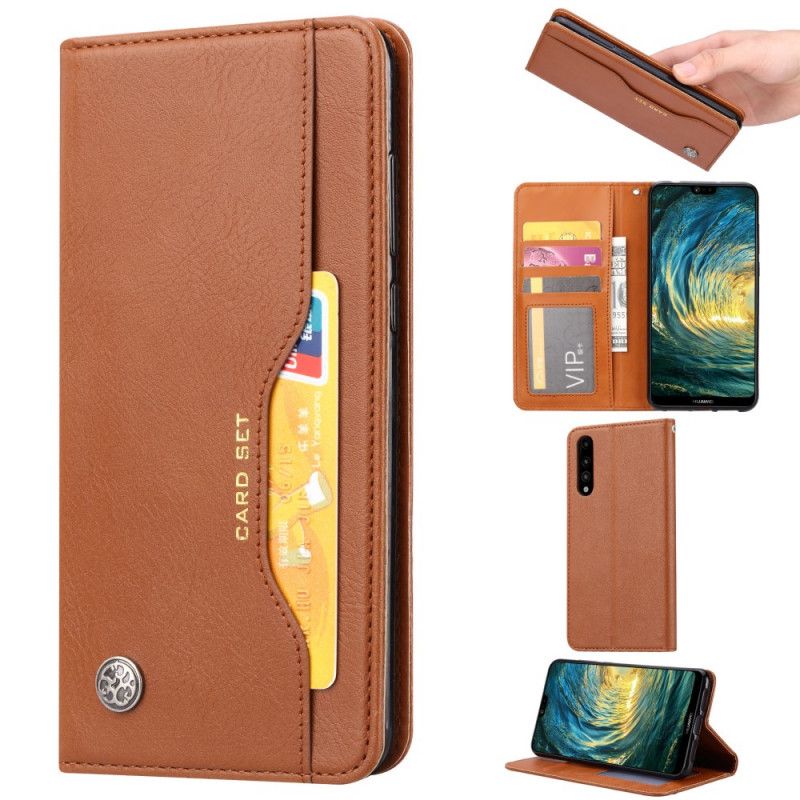 Flip Case Xiaomi Mi A3 Schwarz Kartenhalter Aus Kunstleder