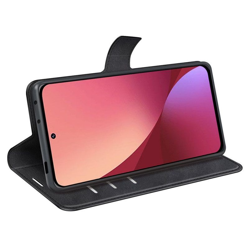 Flip Case Für Xiaomi 12 Pro Lederstruktur