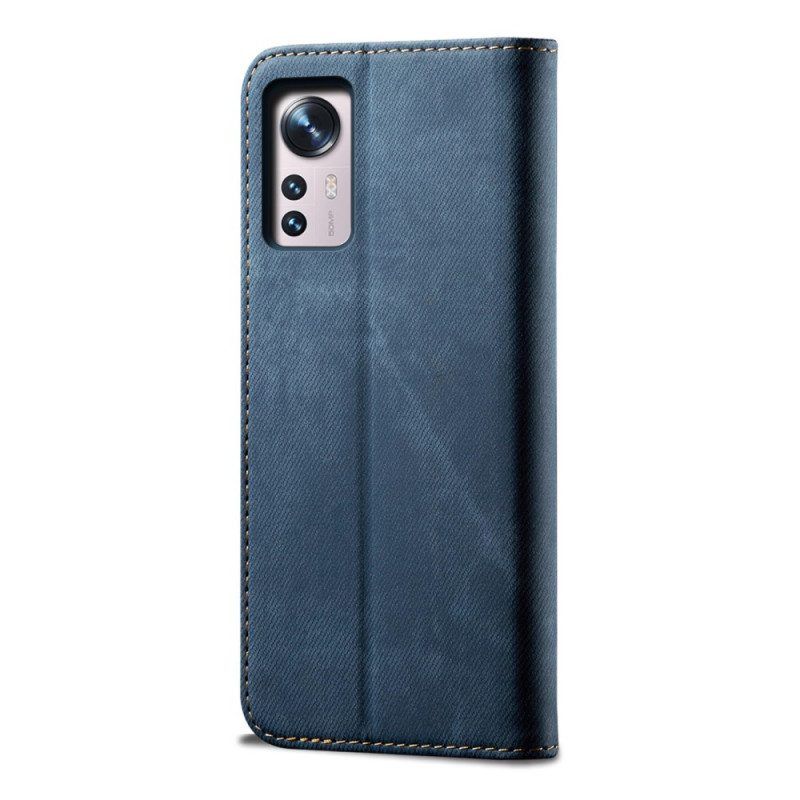 Schutzhülle Für Xiaomi 12 Pro Flip Case Denim-stoff