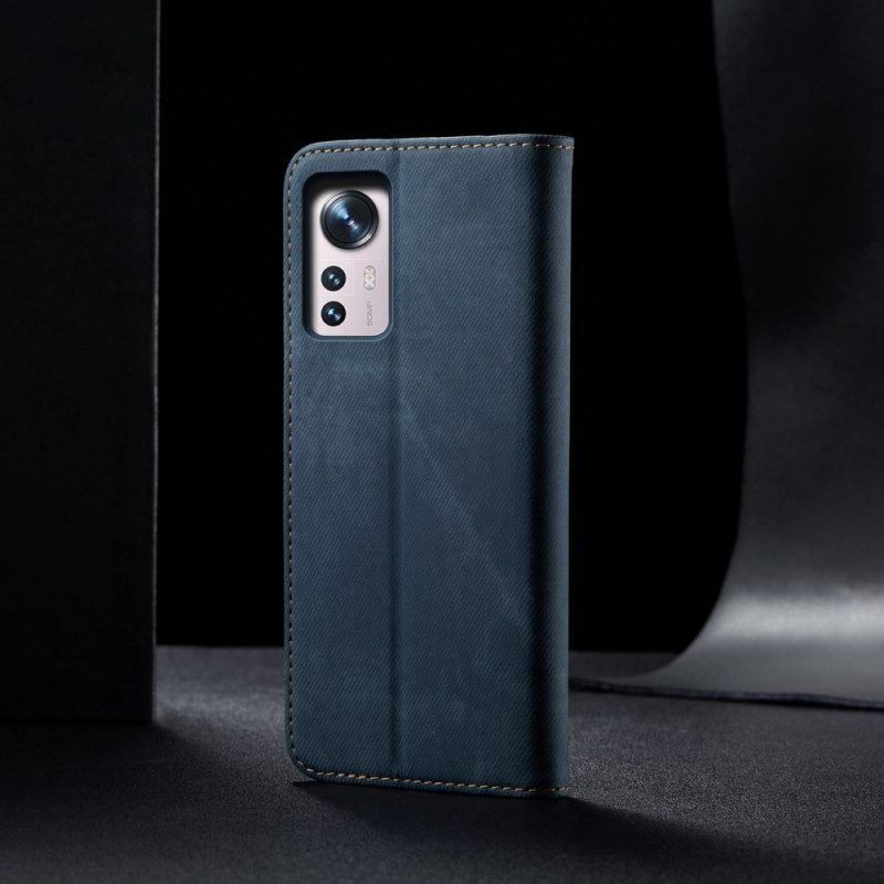 Schutzhülle Für Xiaomi 12 Pro Flip Case Denim-stoff