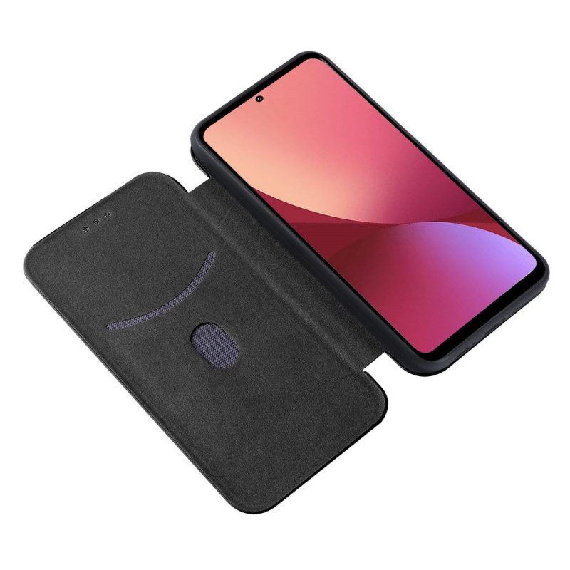 Schutzhülle Für Xiaomi 12 Pro Flip Case Farbiges Carbon-silikon