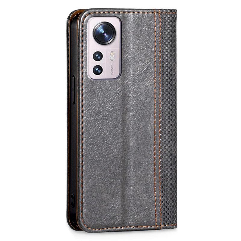 Schutzhülle Für Xiaomi 12 Pro Flip Case Vintage-ledereffekt