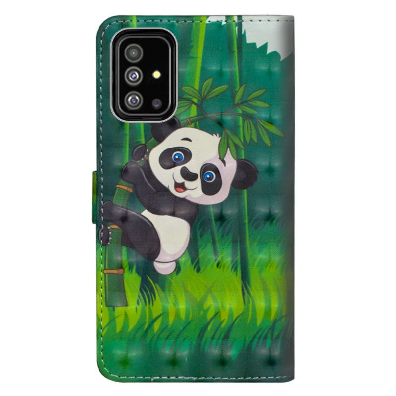 Lederhüllen Für Samsung Galaxy A51 Panda Und Bambus