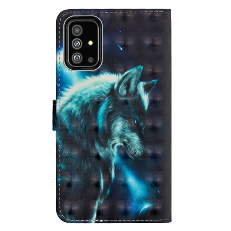 Lederhüllen Samsung Galaxy A51 Majestätischer Wolf