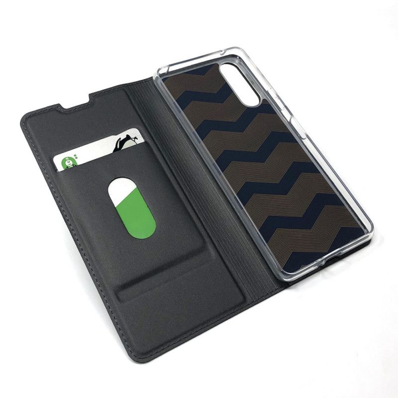 Flip Case Für Sony Xperia 10 II Schwarz Magnetverschluss