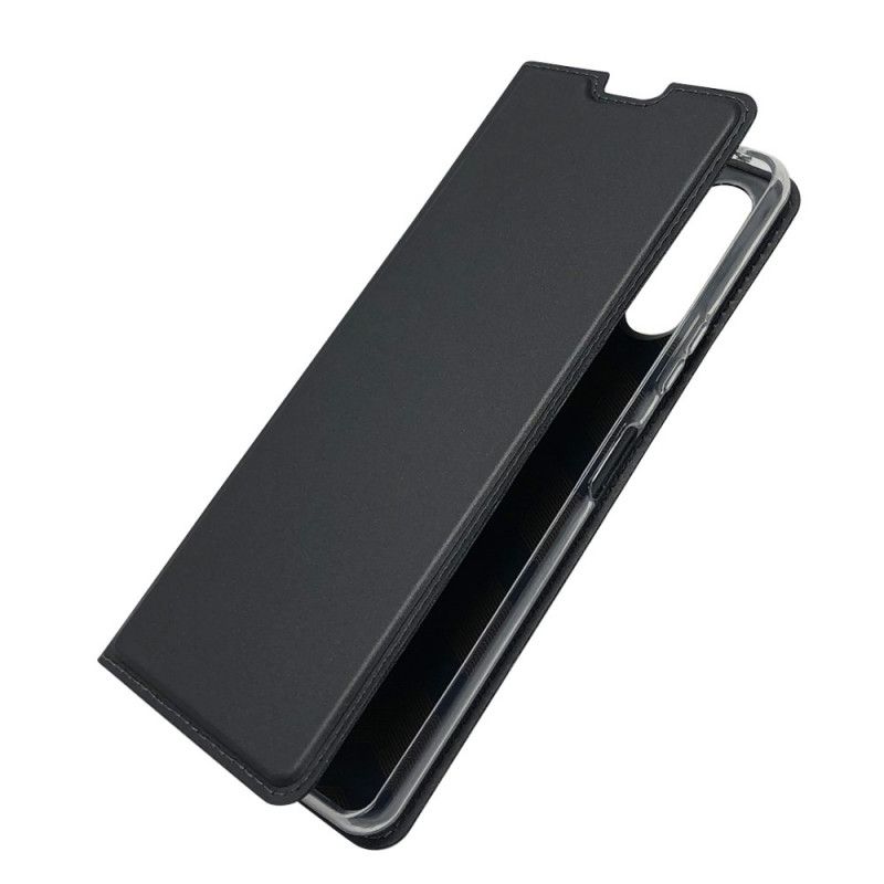 Flip Case Für Sony Xperia 10 II Schwarz Magnetverschluss