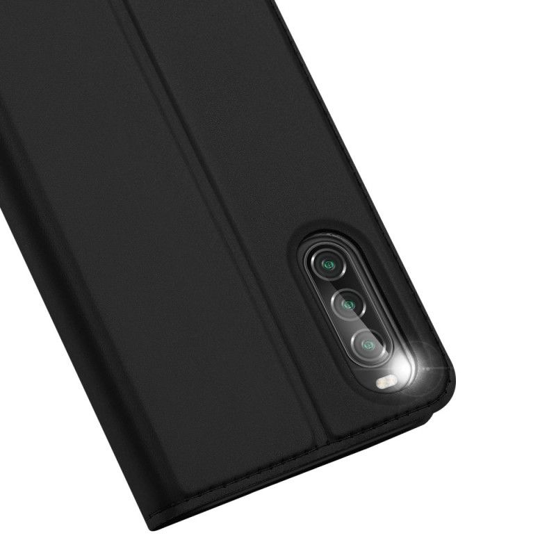 Flip Case Sony Xperia 10 II Schwarz Pro-Dux-Ducis-Haut