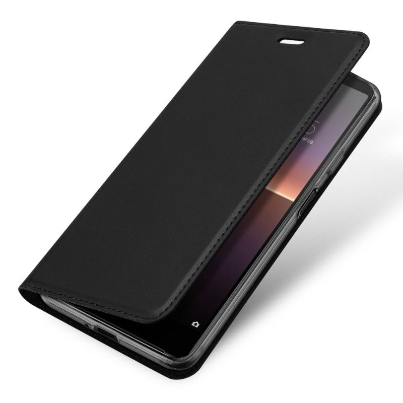 Flip Case Sony Xperia 10 II Schwarz Pro-Dux-Ducis-Haut